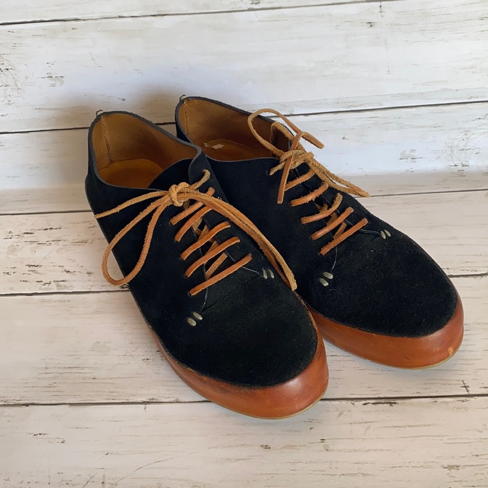 Angelo Burlinetto Suede Wedge Lace Up